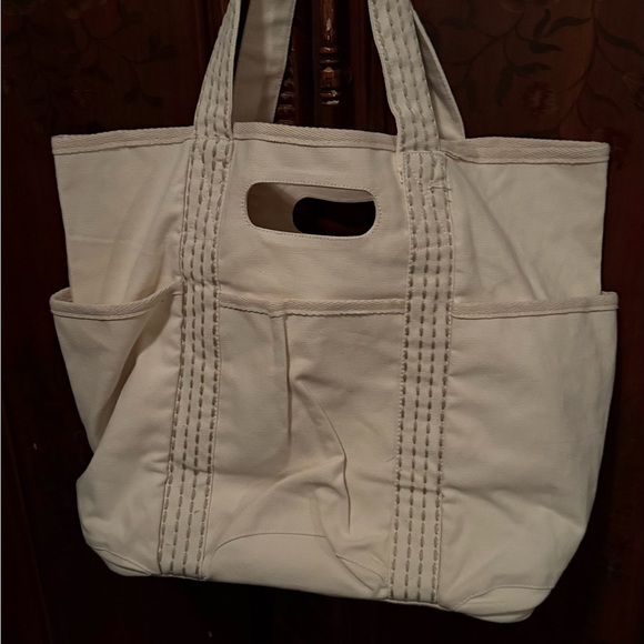 Free People Off-White Canvas Tote - Picture 3 of 4